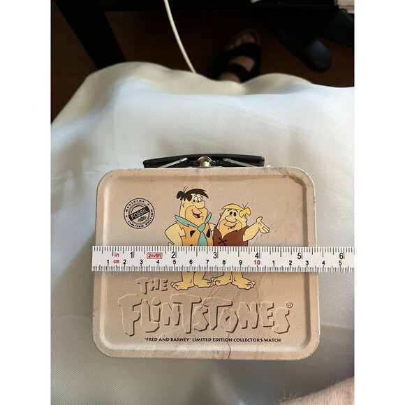 The Flintstones Fossil Watch 1993 Vintage With Tin And Barney Pin - Picture 13 of 15